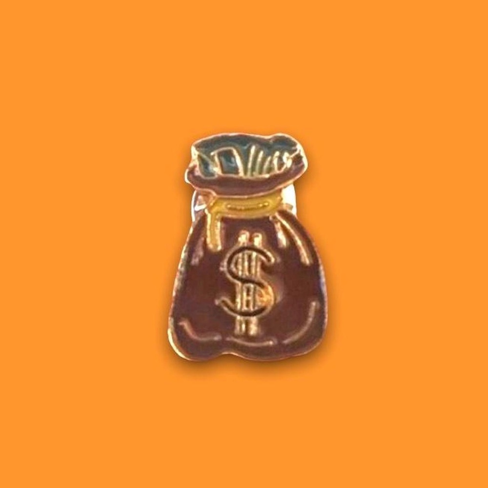 Money Bags Enamel Pin